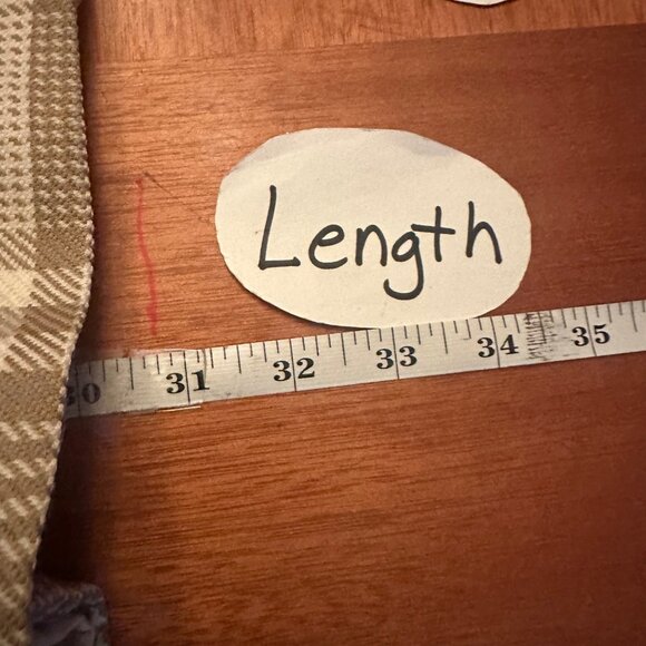 Liz Claiborne Womens Plaid Blazer Jacket Size 12 Beige/Brown 100% Pure Wool Made - Picture 4 of 7